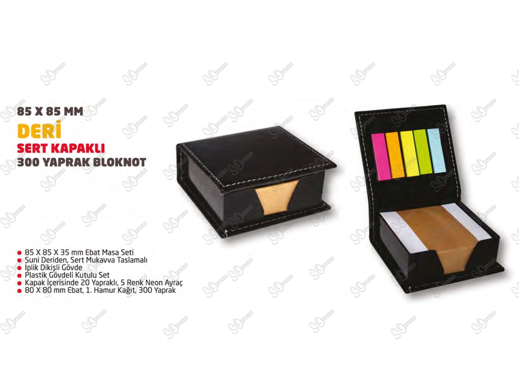 Deri Sert Kapaklı Bloknot