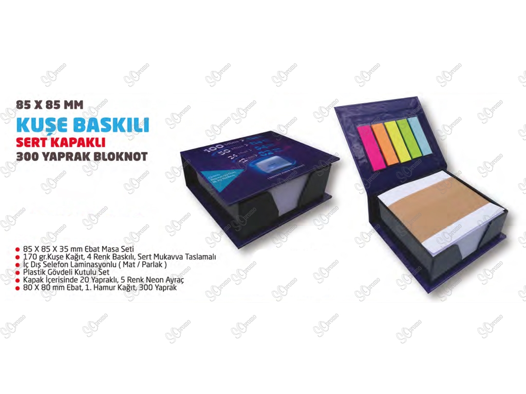 Kuşe Baskılı Sert Kapaklı Bloknot