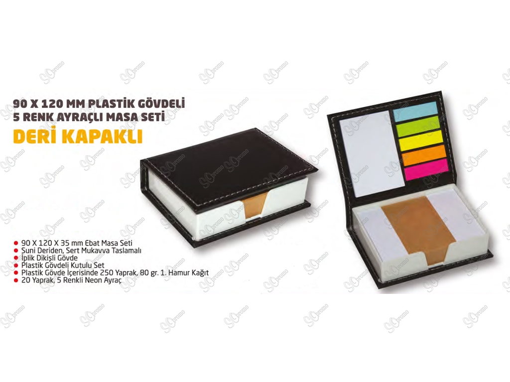 Deri Kapaklı Masa Seti