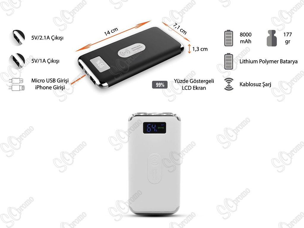 10000 mAh Wireless Powerbank